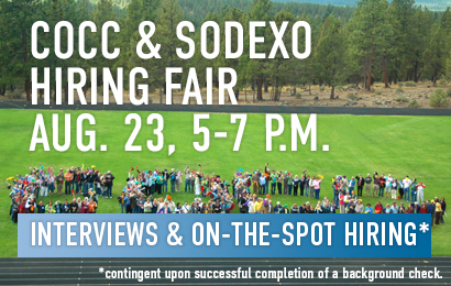 Cocc & sodexo招聘会8月23日下午5-7点。
